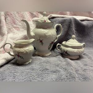Wawel 3 piece Elegant Floral Tea Set - made in Poland.